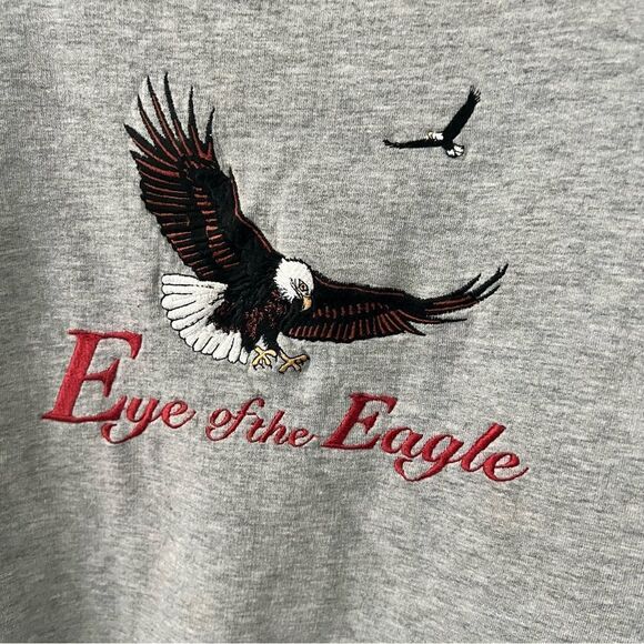 Vtg 90s Headwaters Alaska Drop Shoulder Oversized Eye of the Eagle sweatshirt 2X - Picture 2 of 9